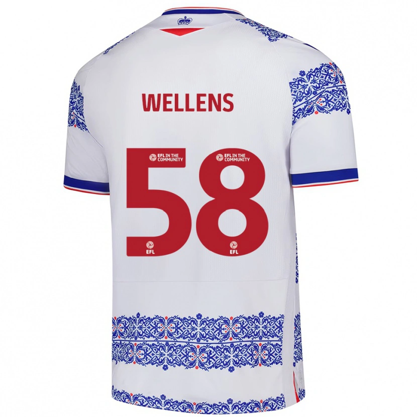Danxen Kinder Charlie Wellens #58 Weiß Blau Heimtrikot Trikot 2025/26 T-Shirt Österreich