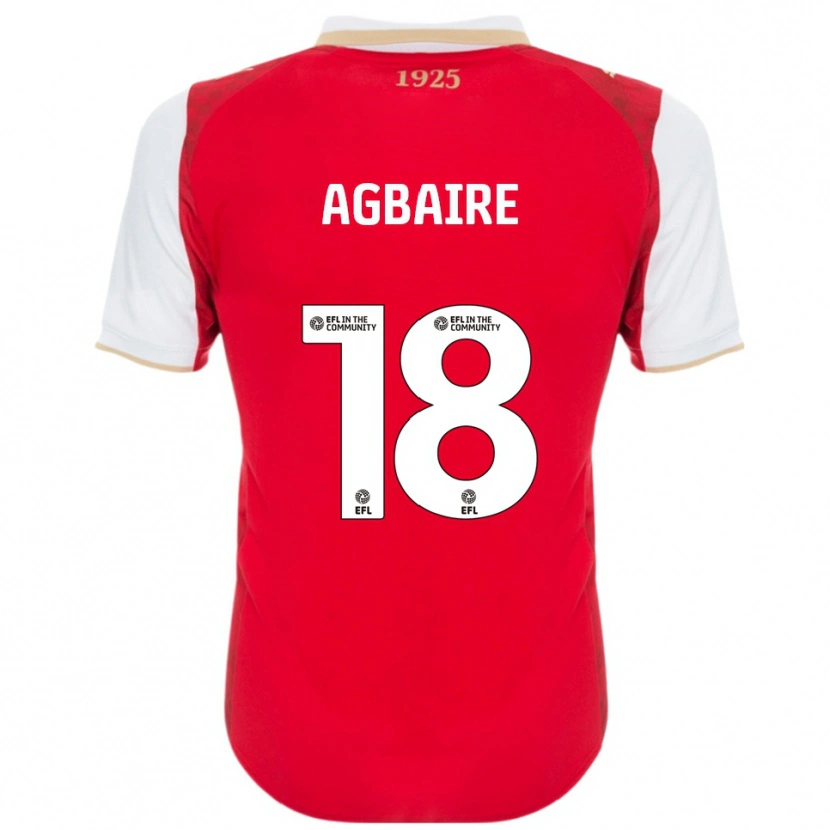 Danxen Kinder Lenny Agbaire #18 Rot Weiß Heimtrikot Trikot 2025/26 T-Shirt Österreich