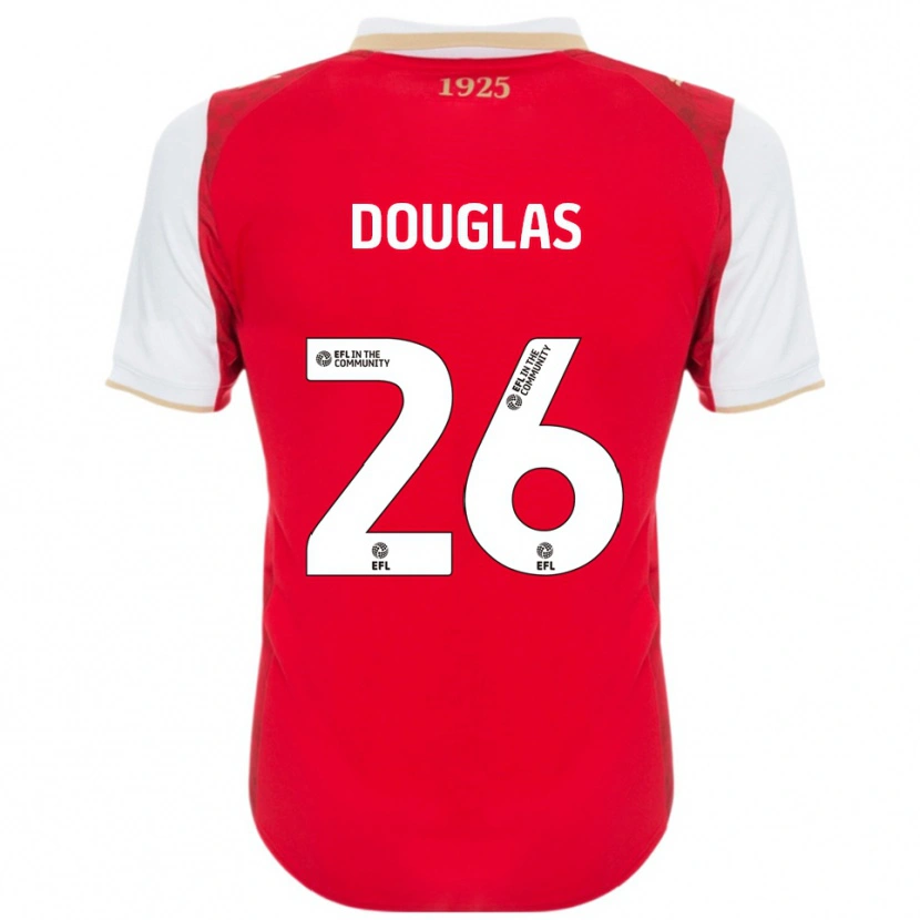 Danxen Kinder Hamish Douglas #26 Rot Weiß Heimtrikot Trikot 2025/26 T-Shirt Österreich