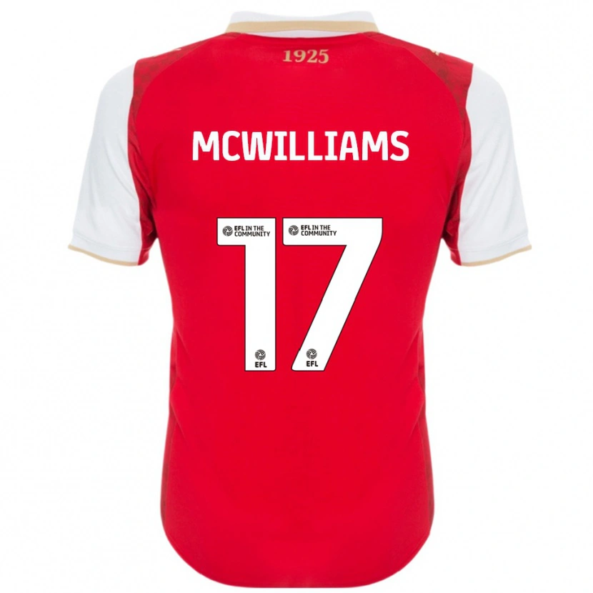 Danxen Kinder Shaun Mcwilliams #17 Rot Weiß Heimtrikot Trikot 2025/26 T-Shirt Österreich