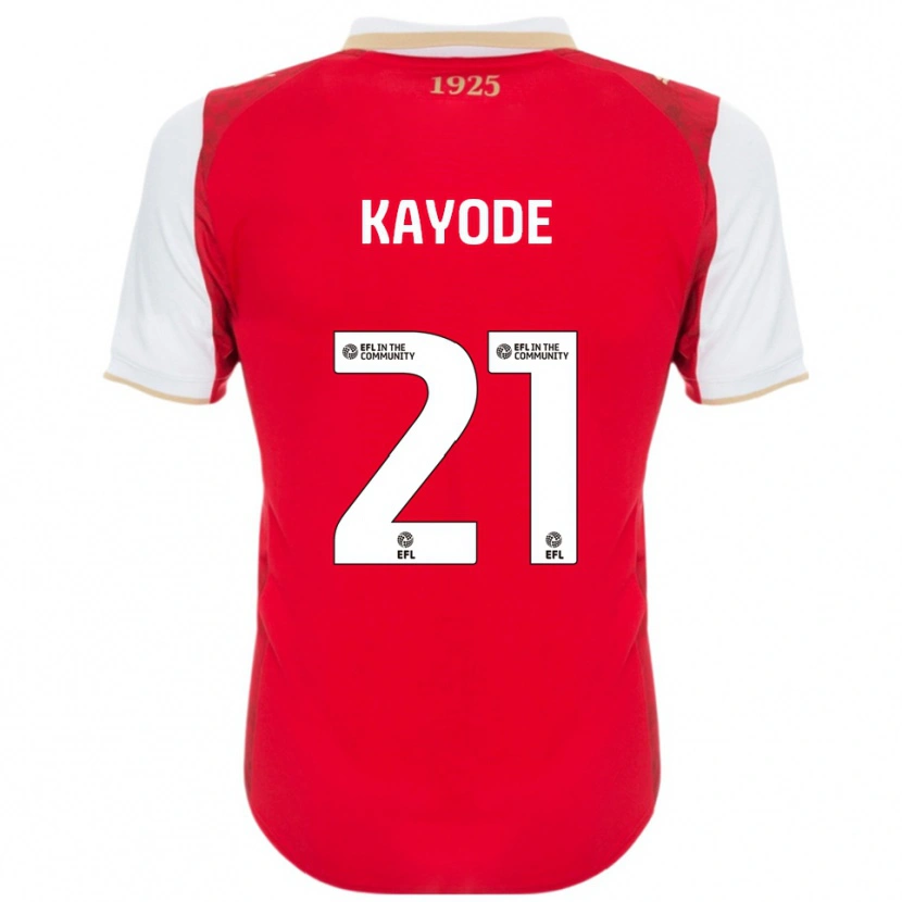 Danxen Kinder Joshua Kayode #21 Rot Weiß Heimtrikot Trikot 2025/26 T-Shirt Österreich