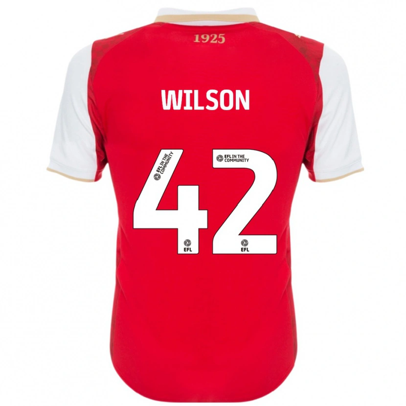 Danxen Kinder Reece Wilson #42 Rot Weiß Heimtrikot Trikot 2025/26 T-Shirt Österreich