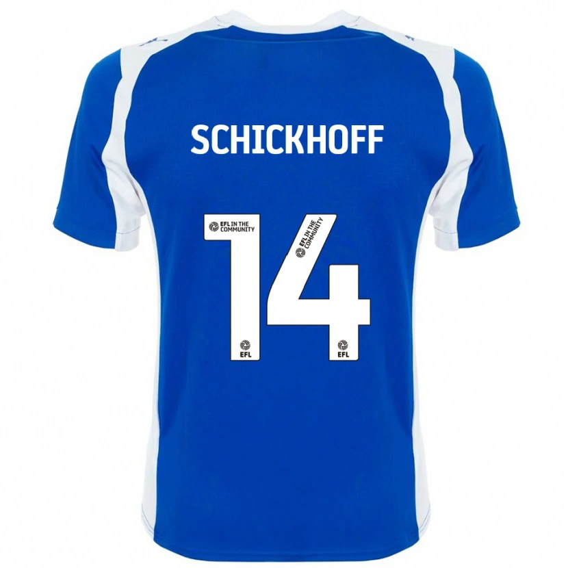 Danxen Kinder Ella Schickhoff #14 Blau Weiß Heimtrikot Trikot 2025/26 T-Shirt Österreich