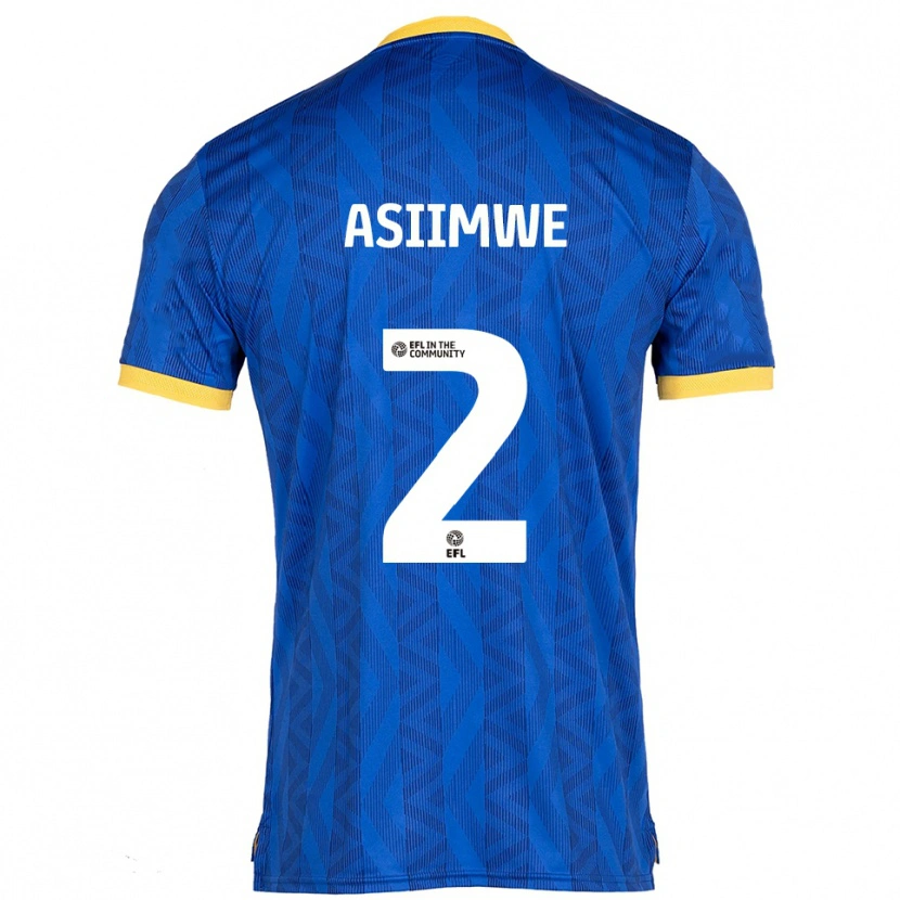 Danxen Kinder Nathan Asiimwe #2 Marine Gelb Heimtrikot Trikot 2025/26 T-Shirt Österreich