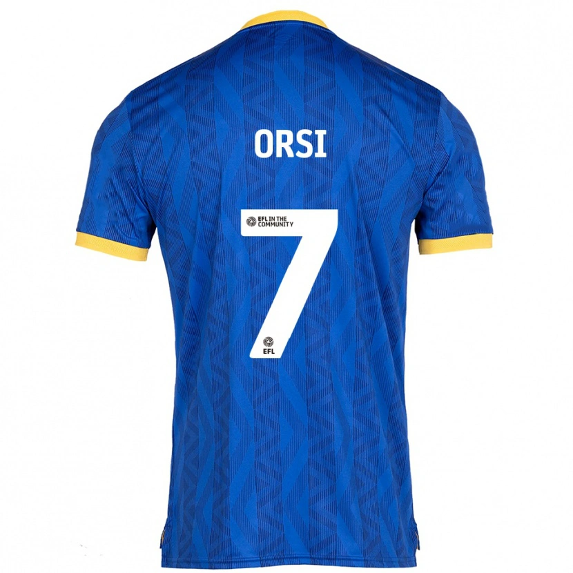 Danxen Kinder Danilo Orsi #7 Marine Gelb Heimtrikot Trikot 2025/26 T-Shirt Österreich