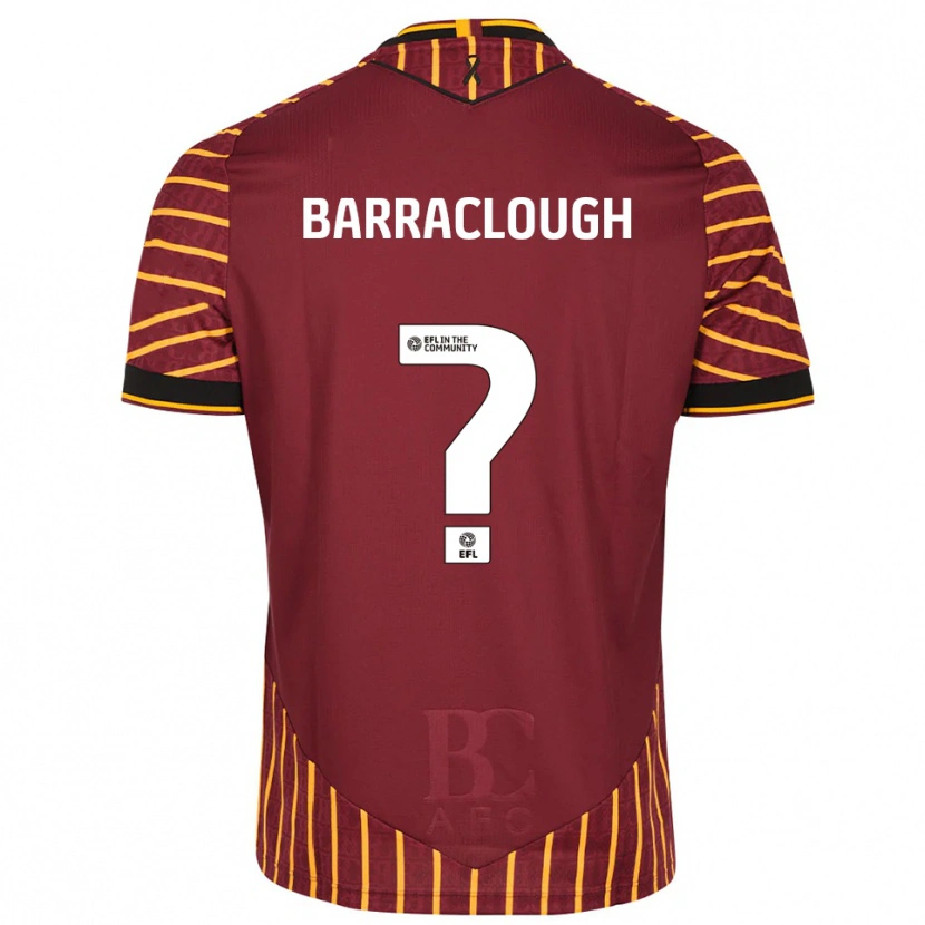 Danxen Kinder Hollie Barraclough #0 Orange Burgunderrot Heimtrikot Trikot 2025/26 T-Shirt Österreich