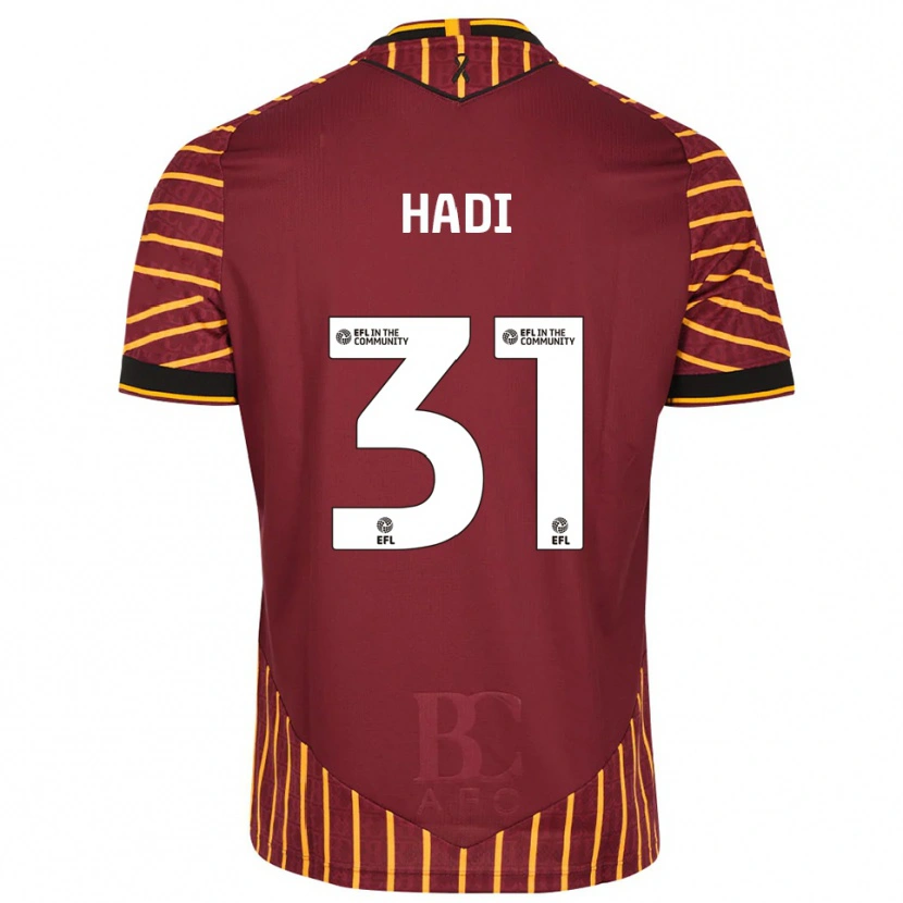 Danxen Kinder Zac Hadi #31 Orange Burgunderrot Heimtrikot Trikot 2025/26 T-Shirt Österreich