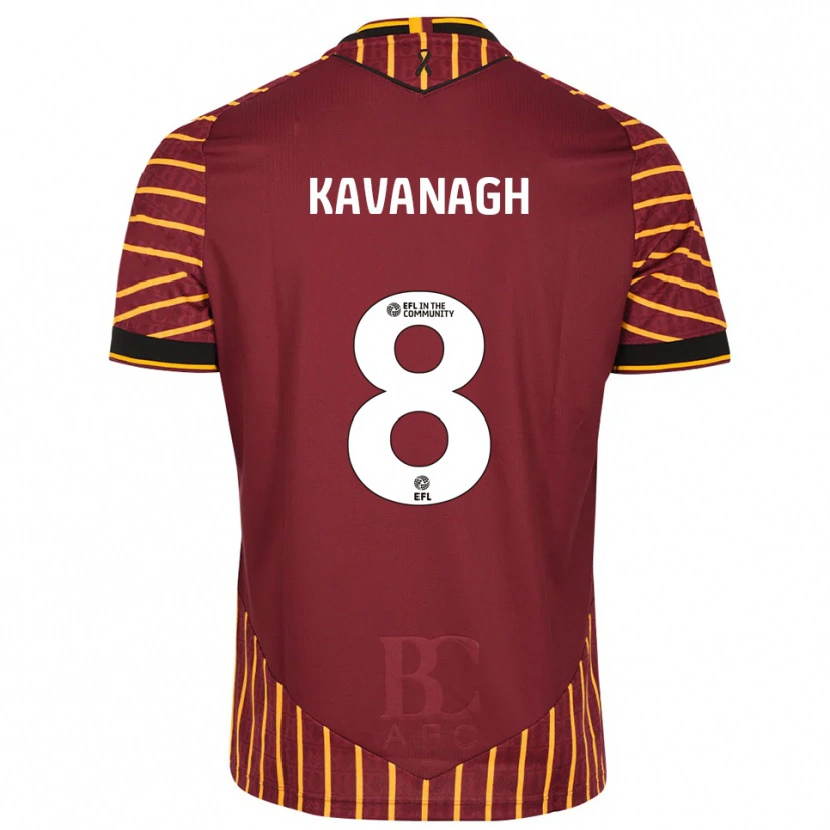 Danxen Kinder Calum Kavanagh #8 Orange Burgunderrot Heimtrikot Trikot 2025/26 T-Shirt Österreich