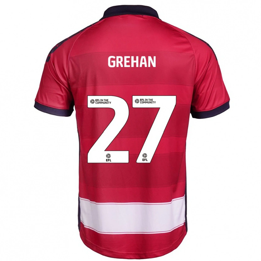 Danxen Kinder Seán Grehan #27 Rot Weiß Heimtrikot Trikot 2025/26 T-Shirt Österreich