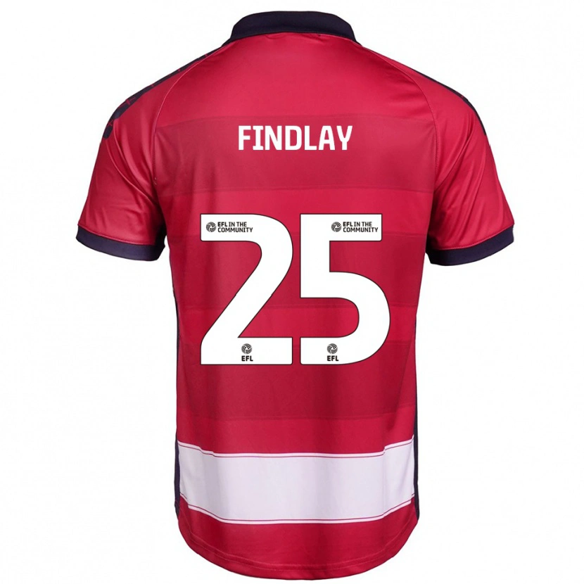 Danxen Kinder Holly Findlay #25 Rot Weiß Heimtrikot Trikot 2025/26 T-Shirt Österreich