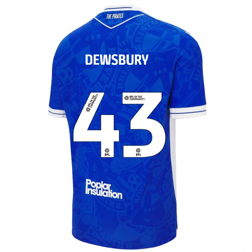 Danxen Kinder Ollie Dewsbury #43 Blau Weiß Heimtrikot Trikot 2025/26 T-Shirt Österreich
