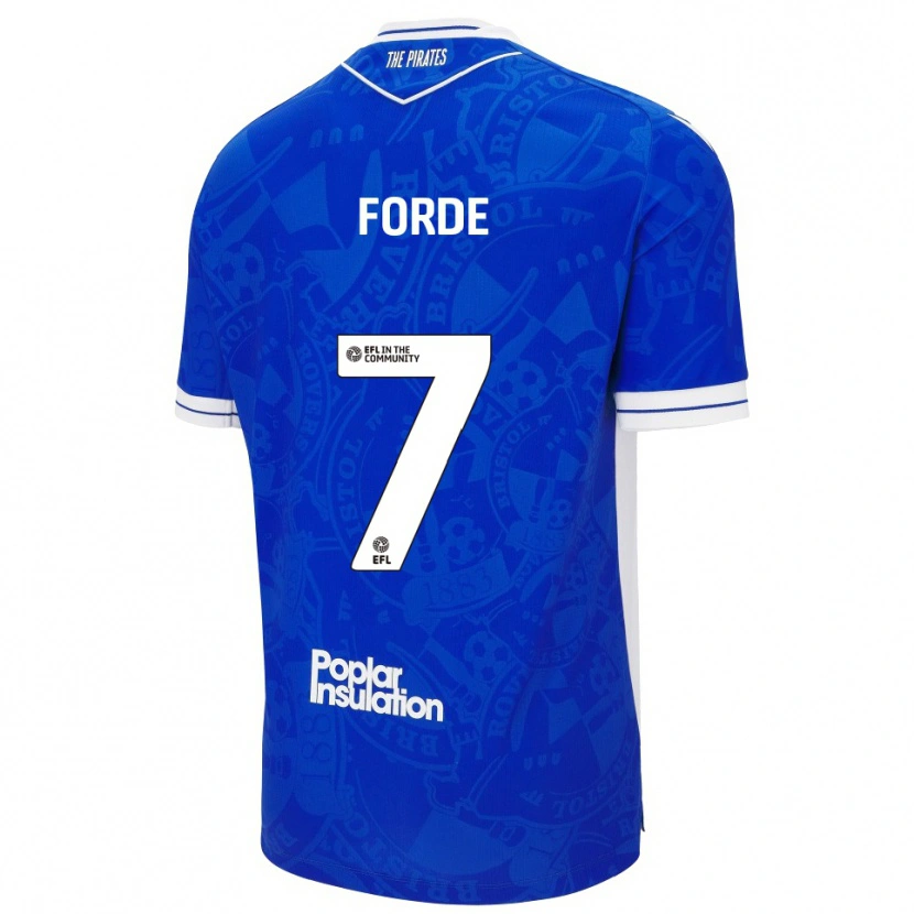 Danxen Kinder Shaqai Forde #7 Blau Weiß Heimtrikot Trikot 2025/26 T-Shirt Österreich