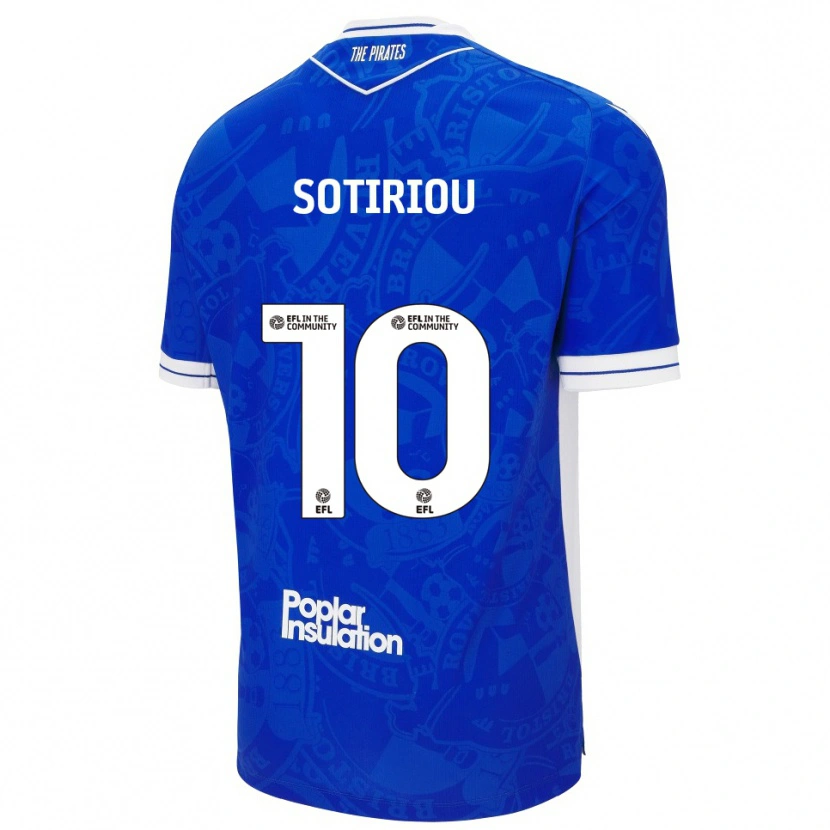 Danxen Kinder Ruel Sotiriou #10 Blau Weiß Heimtrikot Trikot 2025/26 T-Shirt Österreich