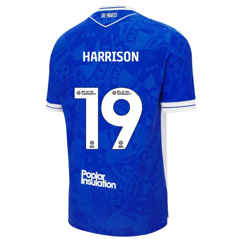 Danxen Kinder Ellis Harrison #19 Blau Weiß Heimtrikot Trikot 2025/26 T-Shirt Österreich
