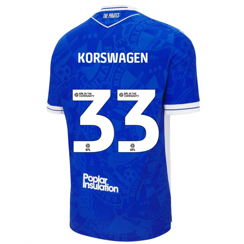 Danxen Kinder Mattijis Korswagen #33 Blau Weiß Heimtrikot Trikot 2025/26 T-Shirt Österreich