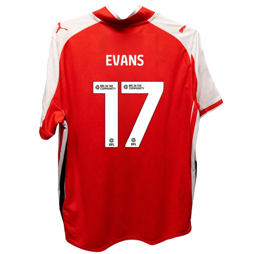 Danxen Kinder Ched Evans #17 Rot Weiß Heimtrikot Trikot 2025/26 T-Shirt Österreich