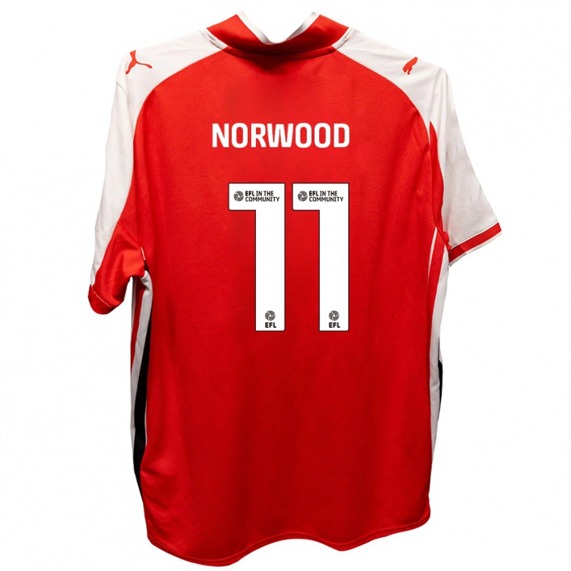 Danxen Kinder James Norwood #11 Rot Weiß Heimtrikot Trikot 2025/26 T-Shirt Österreich