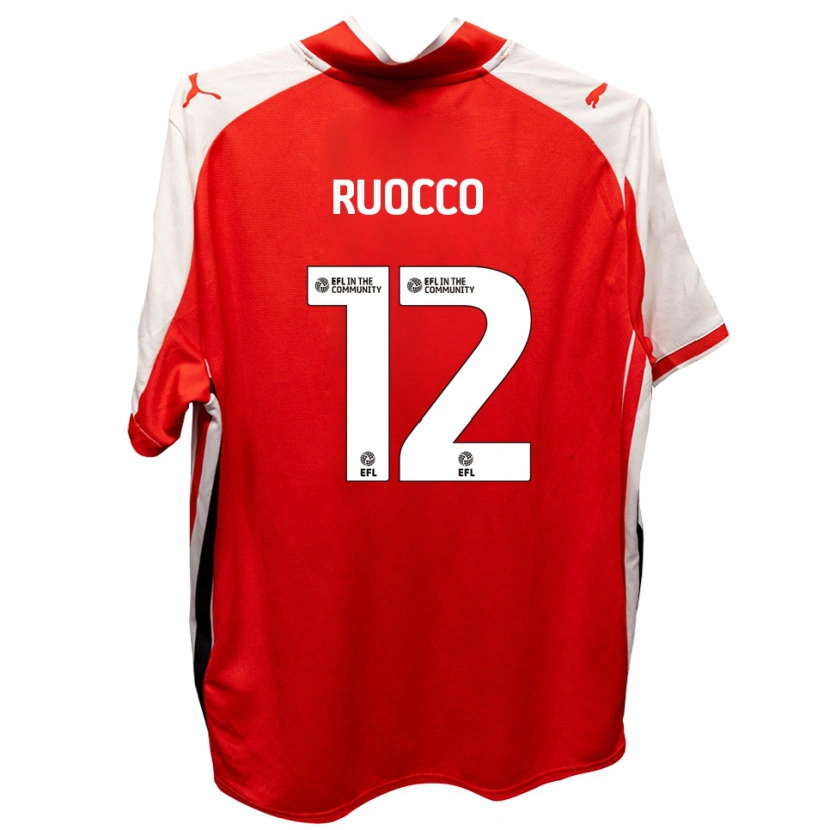 Danxen Kinder Alessio Ruocco #12 Rot Weiß Heimtrikot Trikot 2025/26 T-Shirt Österreich