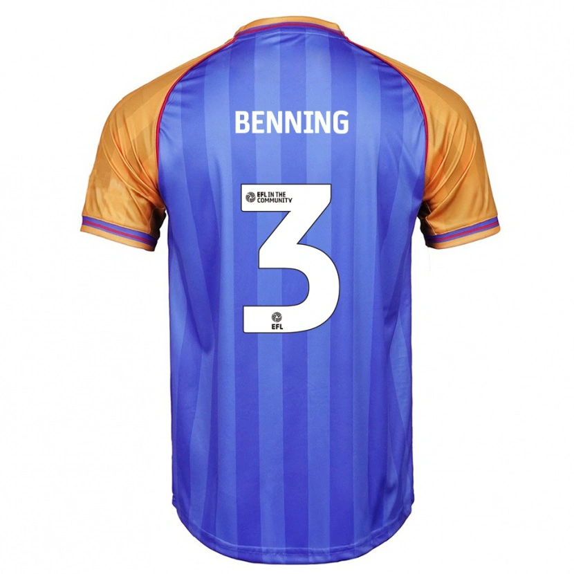 Danxen Kinder Mal Benning #3 Blau Orange Heimtrikot Trikot 2025/26 T-Shirt Österreich