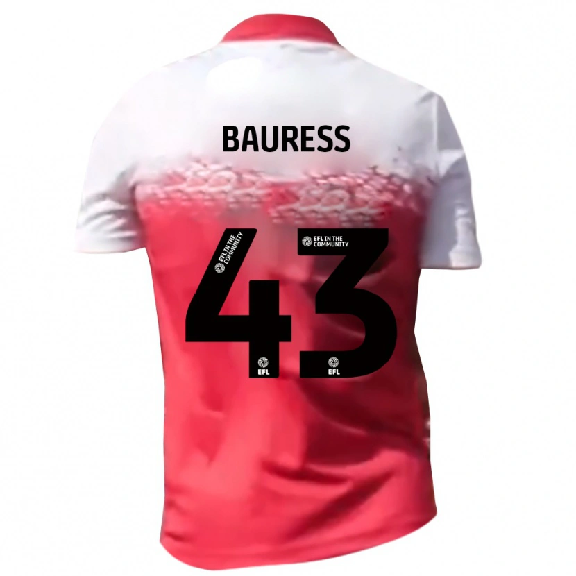 Danxen Kinder Joe Bauress #43 Rot Weiß Heimtrikot Trikot 2025/26 T-Shirt Österreich