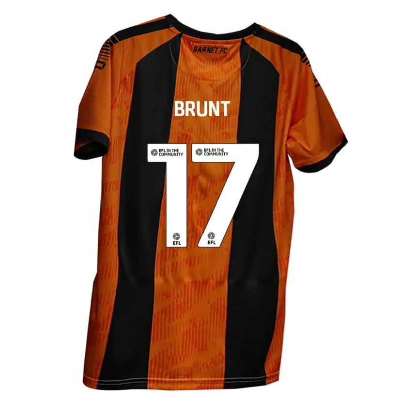 Danxen Kinder Zak Brunt #17 Orange Schwarz Heimtrikot Trikot 2025/26 T-Shirt Österreich