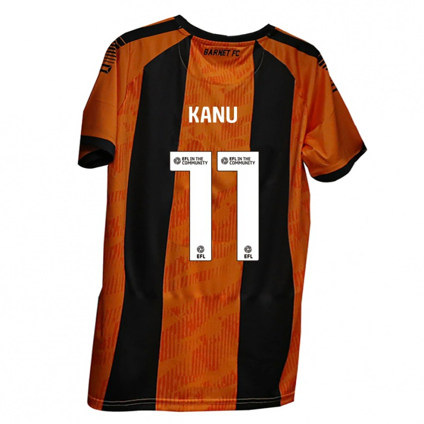 Danxen Kinder Idris Kanu #11 Orange Schwarz Heimtrikot Trikot 2025/26 T-Shirt Österreich