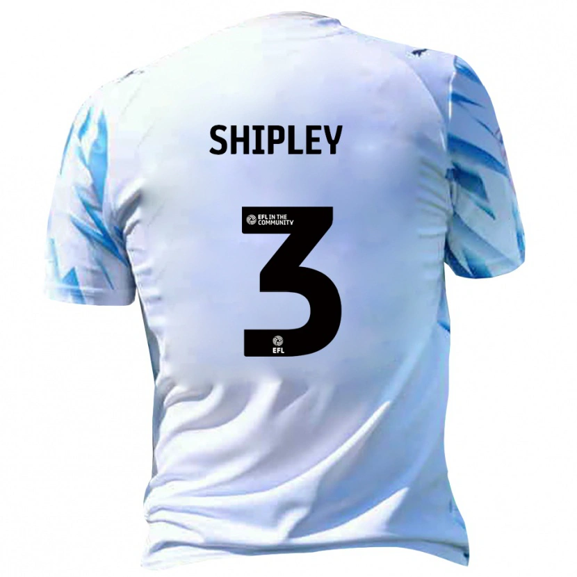 Danxen Kinder Lewis Shipley #3 Weiß Himmelblau Heimtrikot Trikot 2025/26 T-Shirt Österreich