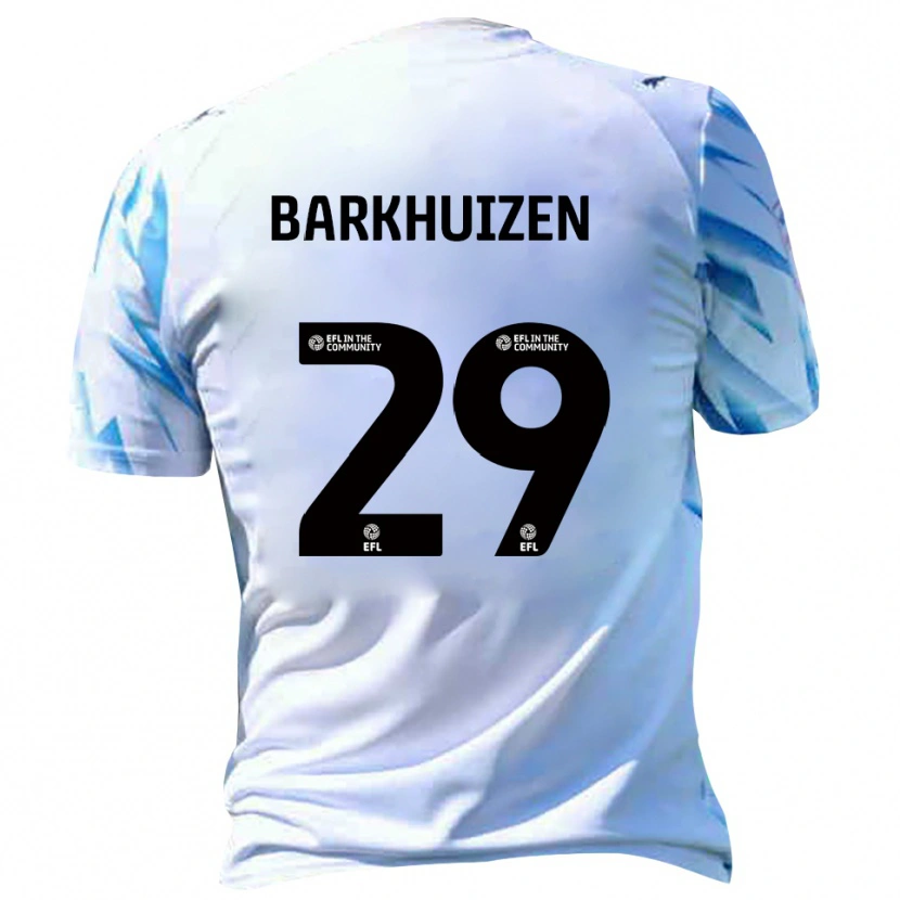 Danxen Kinder Tom Barkhuizen #29 Weiß Himmelblau Heimtrikot Trikot 2025/26 T-Shirt Österreich