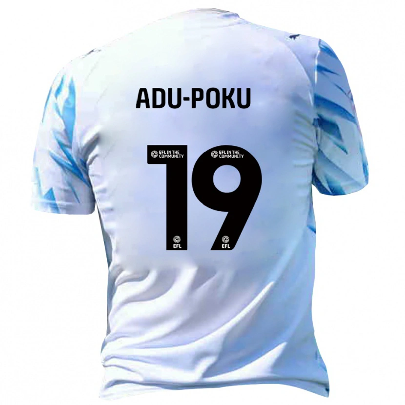 Danxen Kinder Michael Adu-Poku #19 Weiß Himmelblau Heimtrikot Trikot 2025/26 T-Shirt Österreich