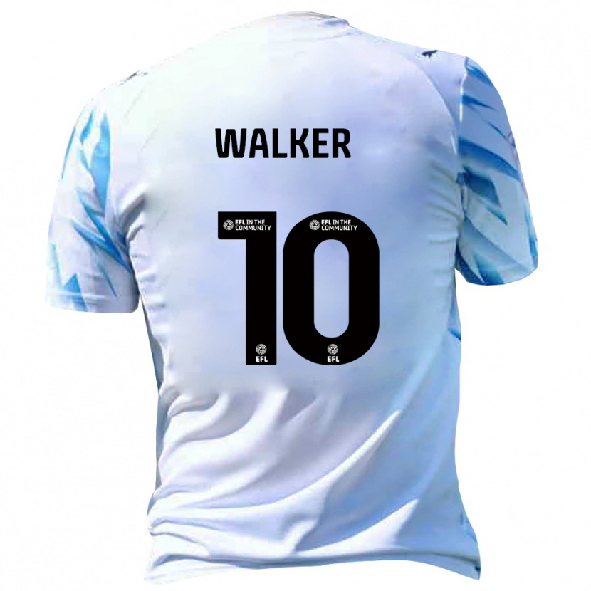 Danxen Kinder Tyler Walker #10 Weiß Himmelblau Heimtrikot Trikot 2025/26 T-Shirt Österreich