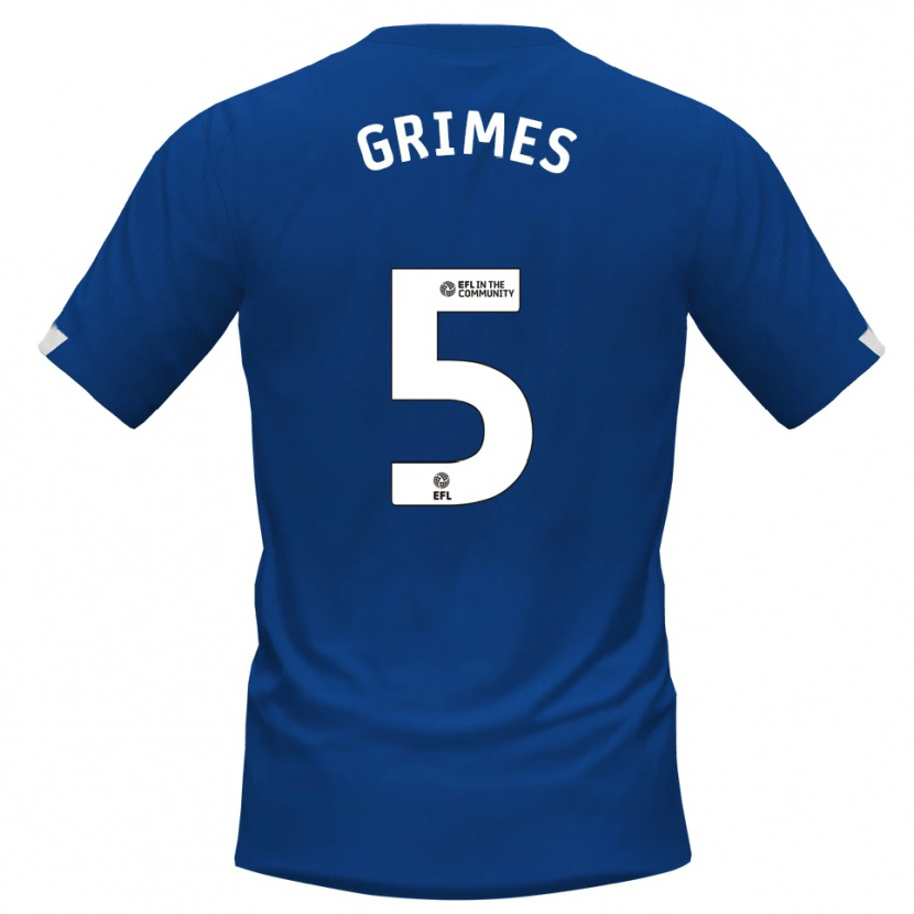Danxen Kinder Jamie Grimes #5 Blau Weiß Heimtrikot Trikot 2025/26 T-Shirt Österreich