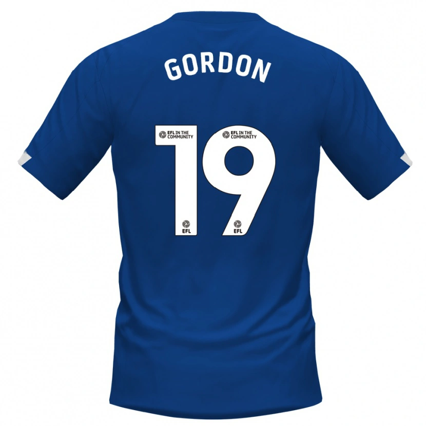 Danxen Kinder Lewis Gordon #19 Blau Weiß Heimtrikot Trikot 2025/26 T-Shirt Österreich