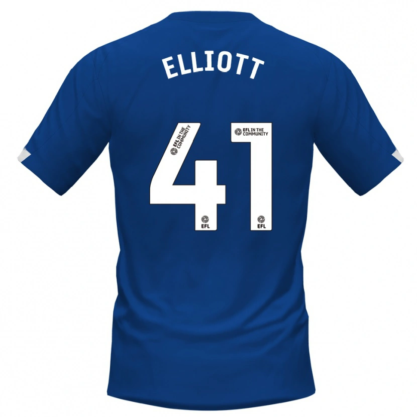 Danxen Kinder Gunner Elliott #41 Blau Weiß Heimtrikot Trikot 2025/26 T-Shirt Österreich