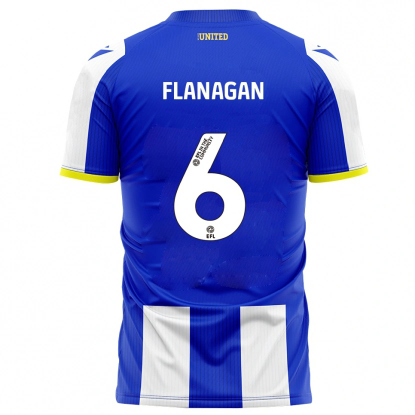 Danxen Kinder Tom Flanagan #6 Blau Weiß Heimtrikot Trikot 2025/26 T-Shirt Österreich