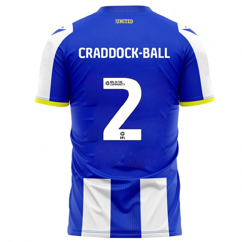 Danxen Kinder Jac Craddock-Ball #2 Blau Weiß Heimtrikot Trikot 2025/26 T-Shirt Österreich