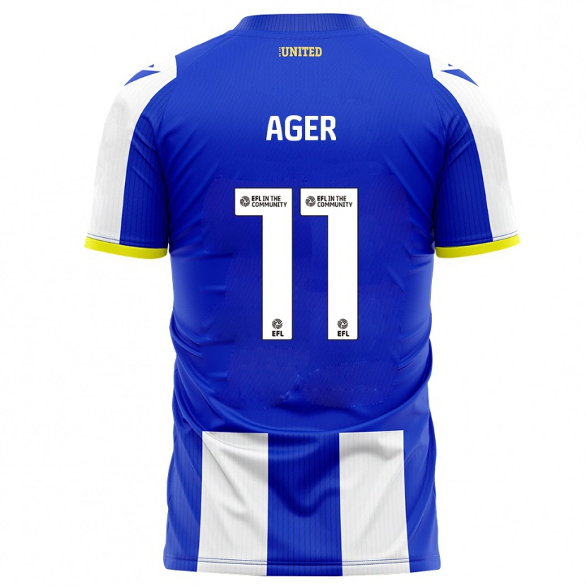 Danxen Kinder Emily Ager #11 Blau Weiß Heimtrikot Trikot 2025/26 T-Shirt Österreich