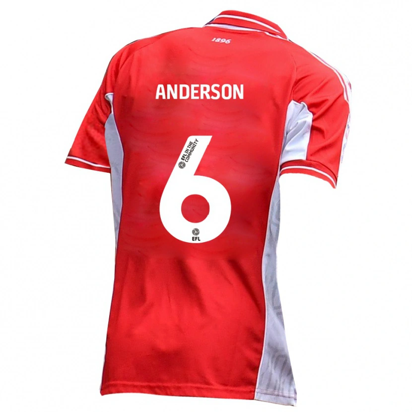 Danxen Kinder Max Anderson #6 Rot Weiß Heimtrikot Trikot 2025/26 T-Shirt Österreich