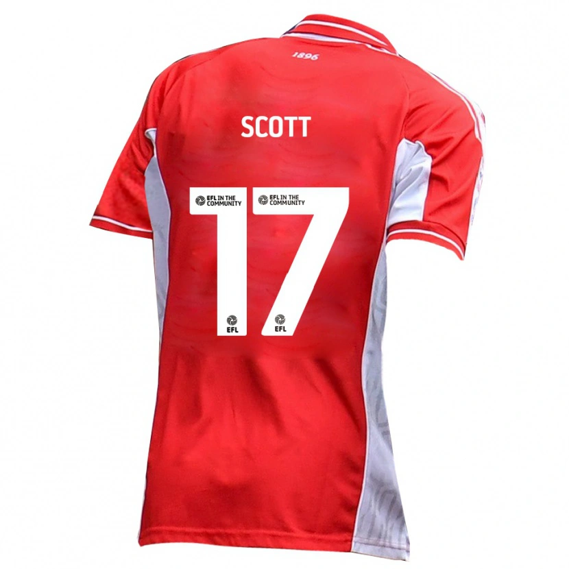 Danxen Kinder Kyle Scott #17 Rot Weiß Heimtrikot Trikot 2025/26 T-Shirt Österreich