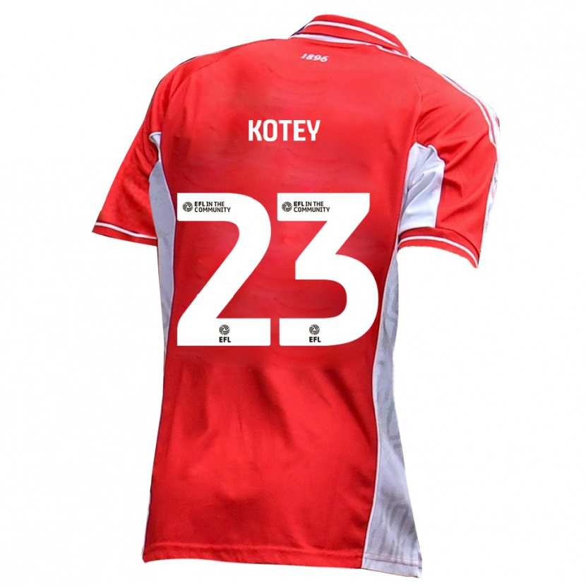 Danxen Kinder Fate Kotey #23 Rot Weiß Heimtrikot Trikot 2025/26 T-Shirt Österreich