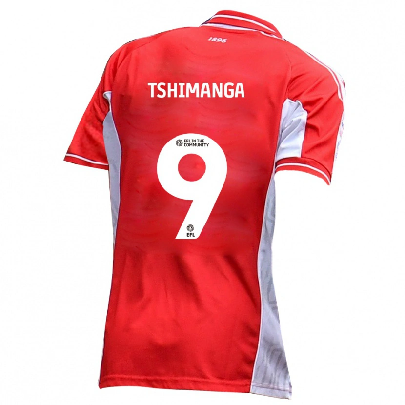 Danxen Kinder Kabongo Tshimanga #9 Rot Weiß Heimtrikot Trikot 2025/26 T-Shirt Österreich