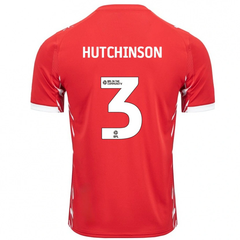 Danxen Kinder Reece Hutchinson #3 Rot Weiß Heimtrikot Trikot 2025/26 T-Shirt Österreich