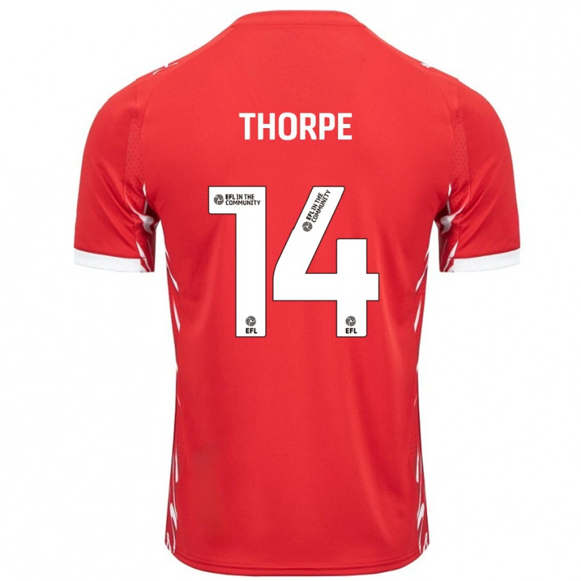Danxen Kinder Ayden Thorpe #14 Rot Weiß Heimtrikot Trikot 2025/26 T-Shirt Österreich