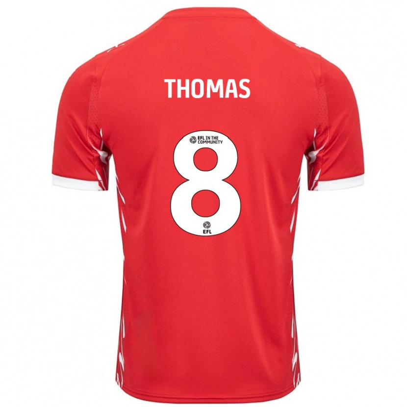 Danxen Kinder Conor Thomas #8 Rot Weiß Heimtrikot Trikot 2025/26 T-Shirt Österreich