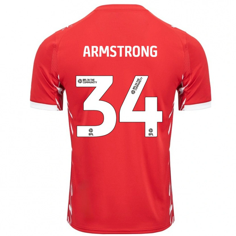Danxen Kinder Oliver Armstrong #34 Rot Weiß Heimtrikot Trikot 2025/26 T-Shirt Österreich