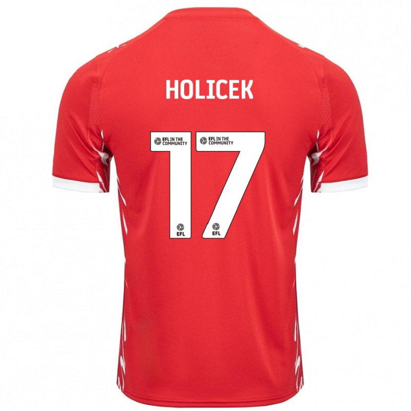 Danxen Kinder Matus Holicek #17 Rot Weiß Heimtrikot Trikot 2025/26 T-Shirt Österreich