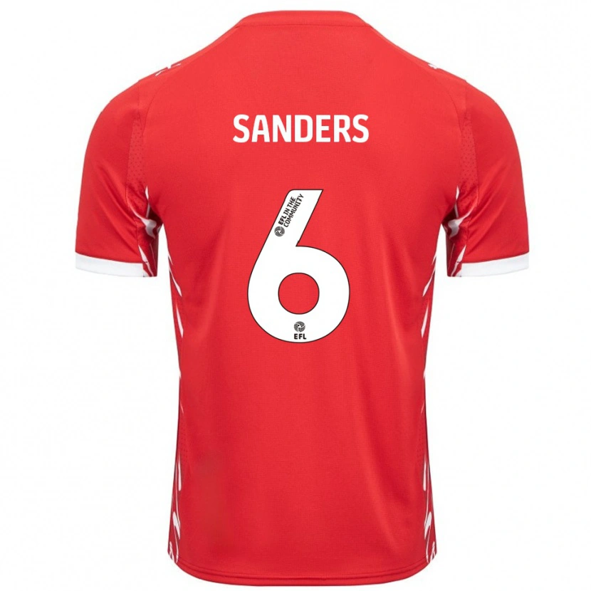 Danxen Kinder Max Sanders #6 Rot Weiß Heimtrikot Trikot 2025/26 T-Shirt Österreich