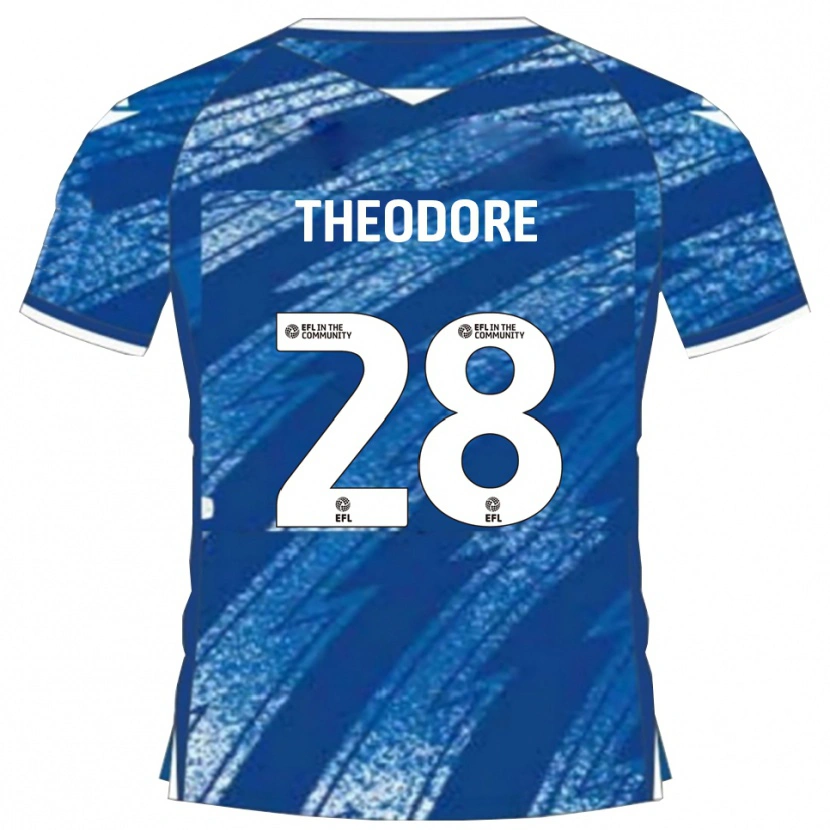 Danxen Kinder Damien Theodore #28 Blau Weiß Heimtrikot Trikot 2025/26 T-Shirt Österreich