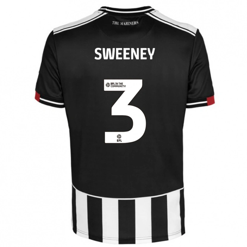 Danxen Kinder Jayden Sweeney #3 Schwarz Weiß Rot Heimtrikot Trikot 2025/26 T-Shirt Österreich