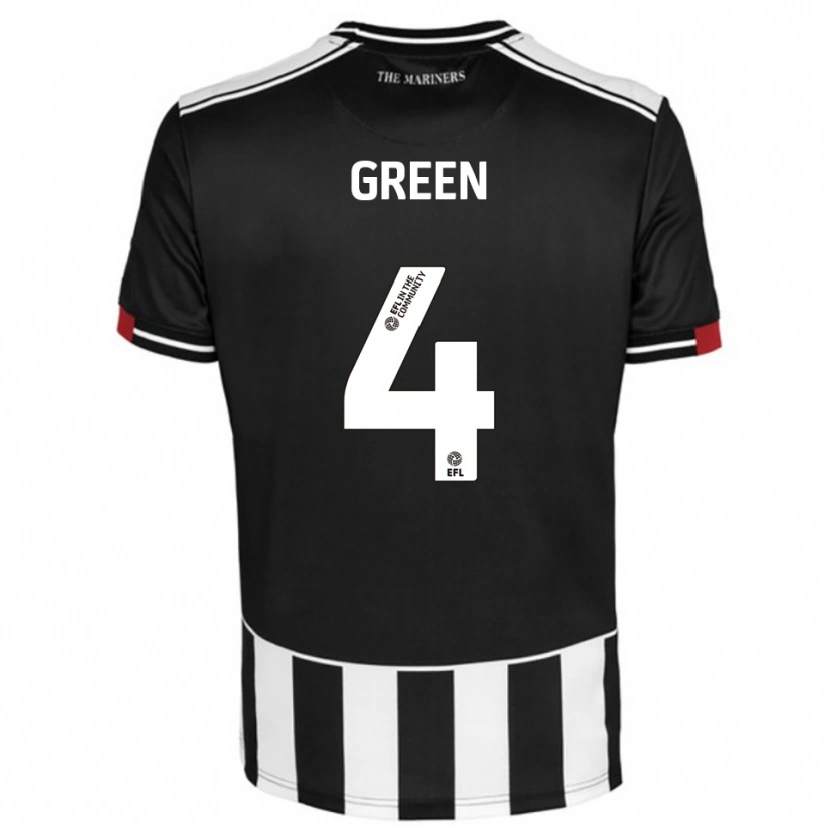Danxen Kinder Kieran Green #4 Schwarz Weiß Rot Heimtrikot Trikot 2025/26 T-Shirt Österreich