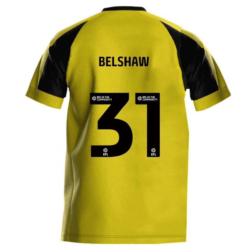 Danxen Kinder James Belshaw #31 Gelb Grau Heimtrikot Trikot 2025/26 T-Shirt Österreich